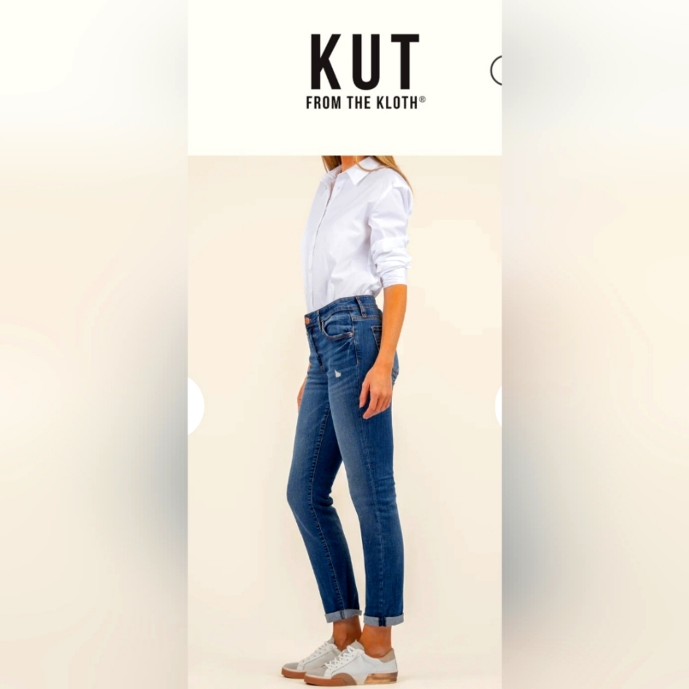 Kut From The Kloth Skinny Jeans with Distressed Details